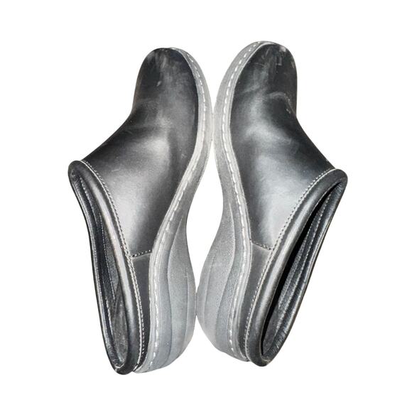 Aetrex Clogs Women's Size 7 Black Leather Slip On Comfort Shoes Mules Casual - Picture 6 of 7